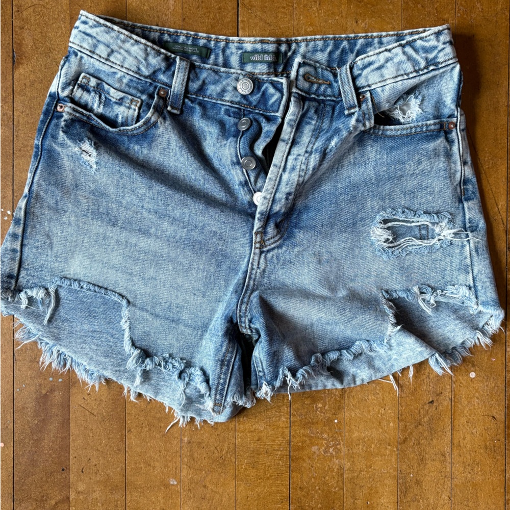 Wild Fable Light Blue Distressed Jean Shorts